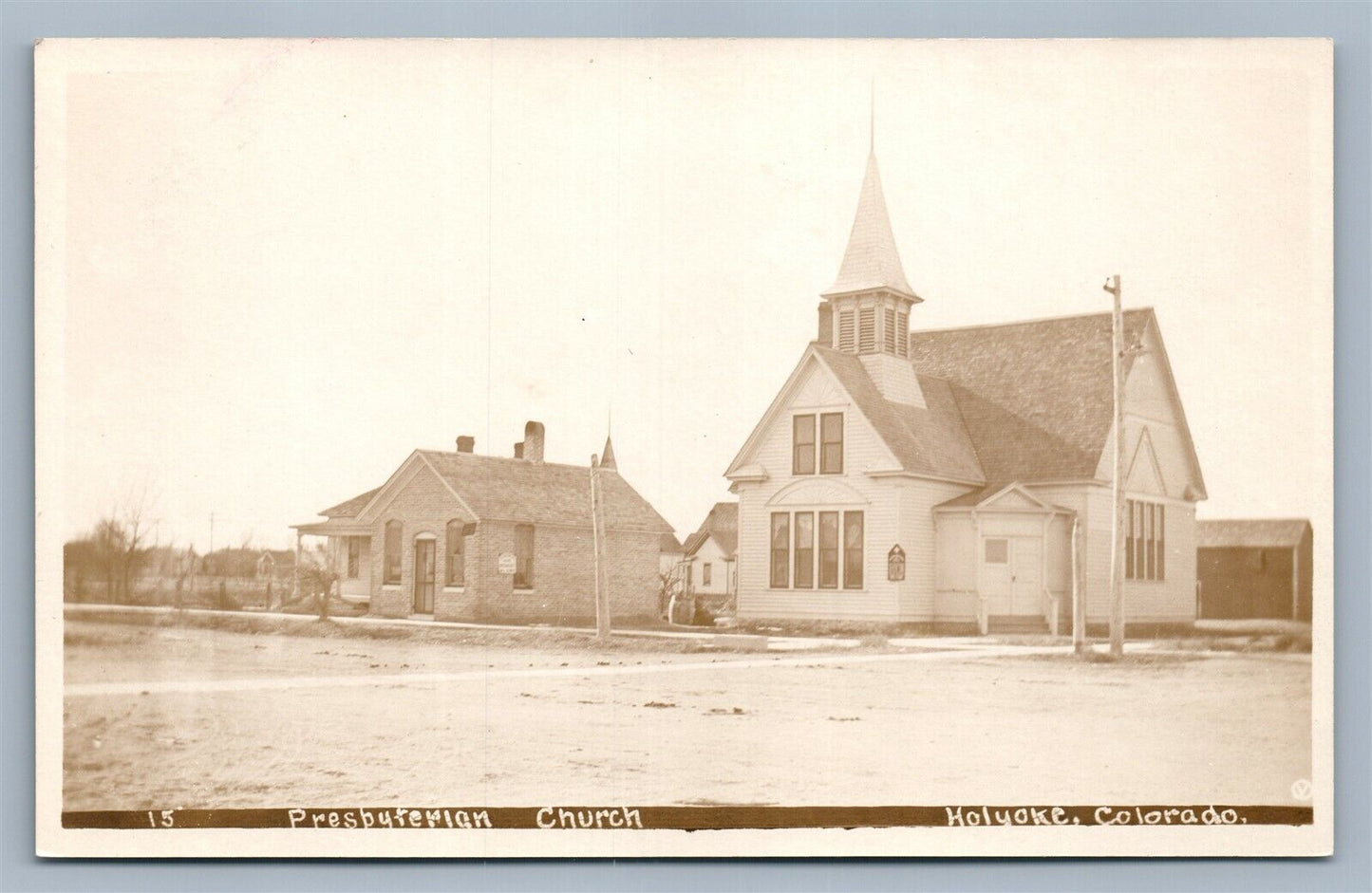 HOLYOKE CO PRESBYTERIAN CHURCH ANTIQUE REAL PHOTO POSTCARD RPPC