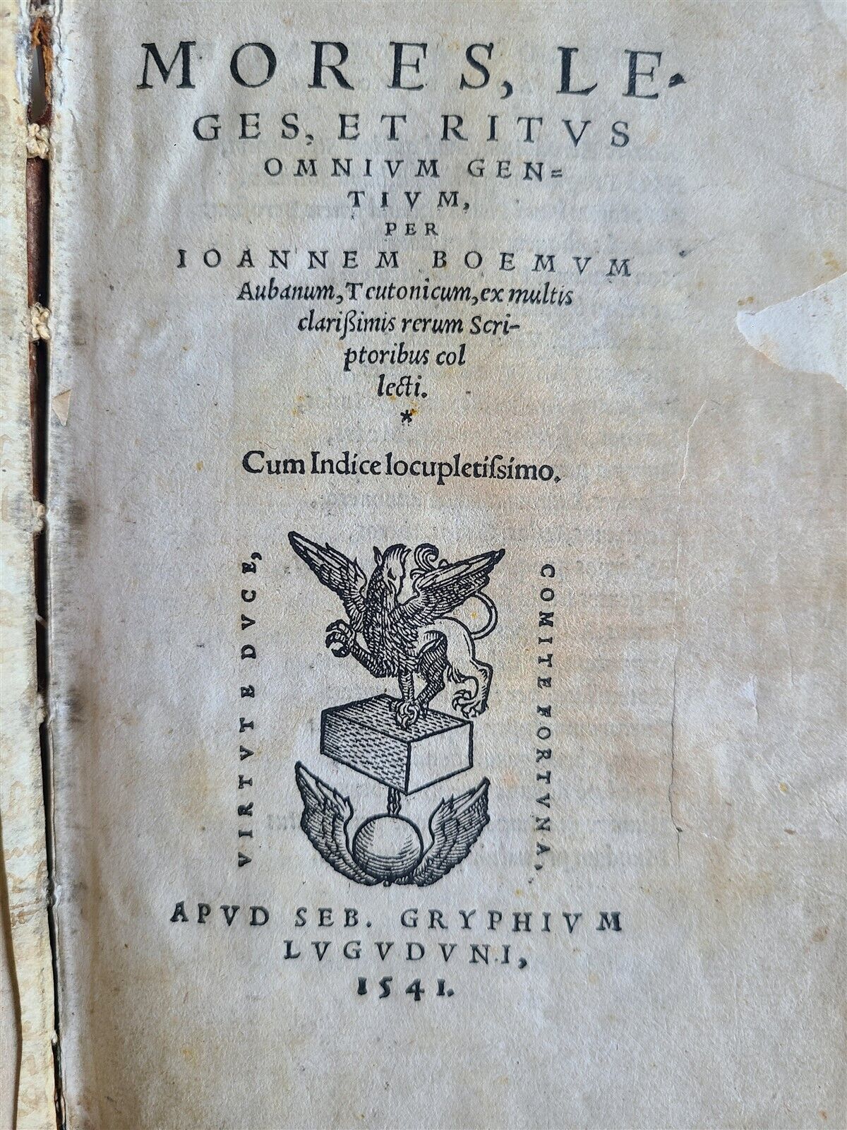 1541 1st ethnographic compendium of Early period EUROPE AFRICA ASIA antique rare