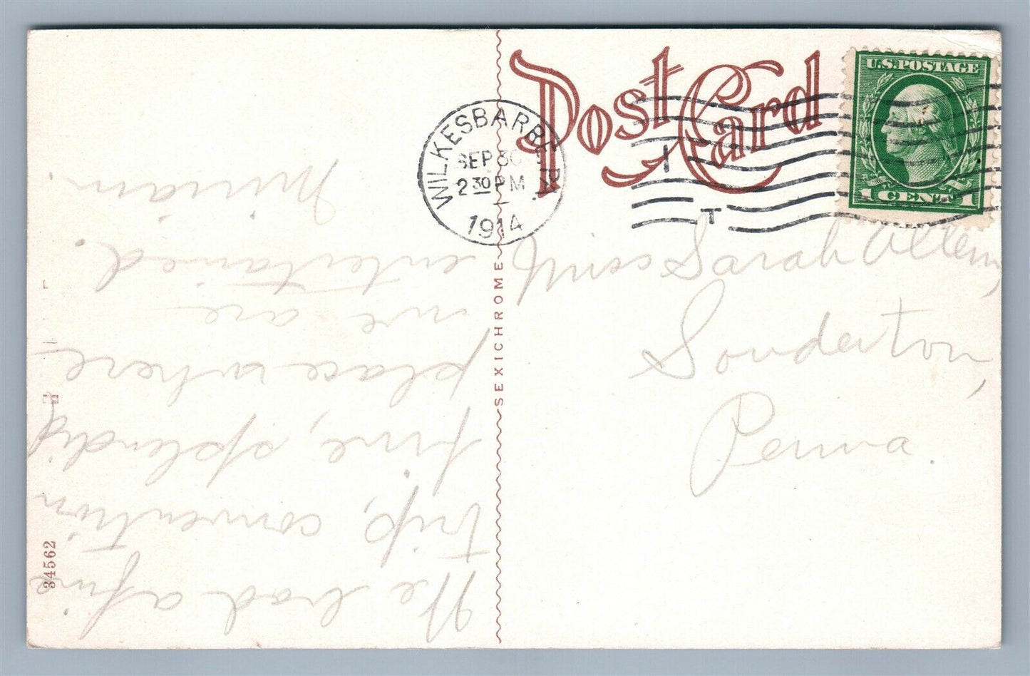 WILKES-BARRE PA RIVER COMMONS & COURT HOUSE ANTIQUE POSTCARD