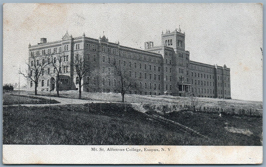 ESOPUS NY MT. ST.ALFONSUS COLLEGE 1907 ANTIQUE POSTCARD