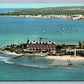 BARBADOS FT.CHARLES HILTON HOTEL ADVERTISING VINTAGE POSTCARD w/ STAMP