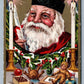 SANTA CLAUS w/ DOLLS CANDLES CHRISTMAS TREE ANTIQUE POSTCARD by CONWELL NY 1909