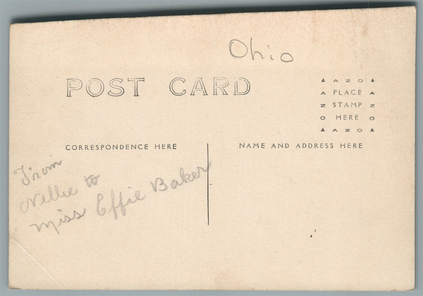 LONDON OH PUBLIC LIBRARY VINTAGE REAL PHOTO POSTCARD RPPC