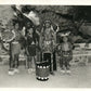 AMERICAN INDIAN FAMILY w/ DRUM VINTAGE REAL PHOTO POSTCARD RPPC