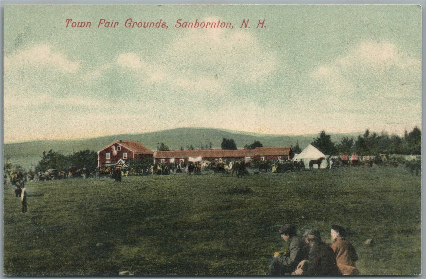 SANBORNTON NH TOWN PAIR GROUNDS ANTIQUE POSTCARD