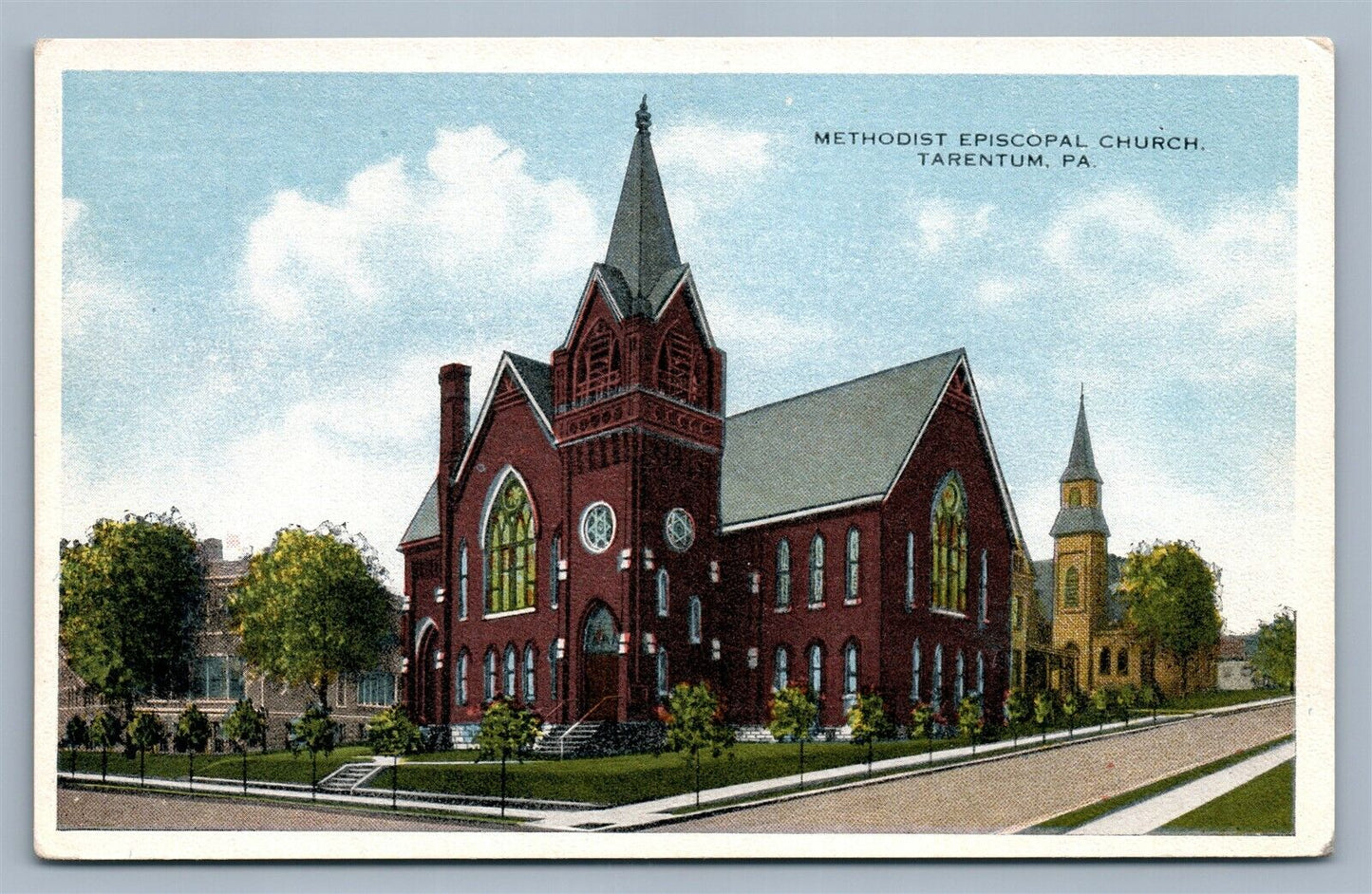 TARENTUM PA METHODIST CHURCH ANTIQUE POSTCARD