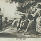 BIBLICAL SCENE OLD TESTAMENT ANTIQUE RUSSIAN POSTCARD Judaica