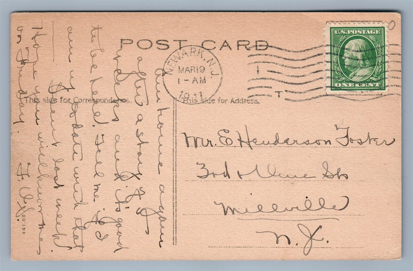NEWARK NJ BRANCH BROOK PARK ANTIQUE POSTCARD