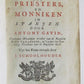 1727 3 VOLUMES FRAUDS of ROMISH MONKS & PRIESTS ANTIQUE VELLUM illustrated