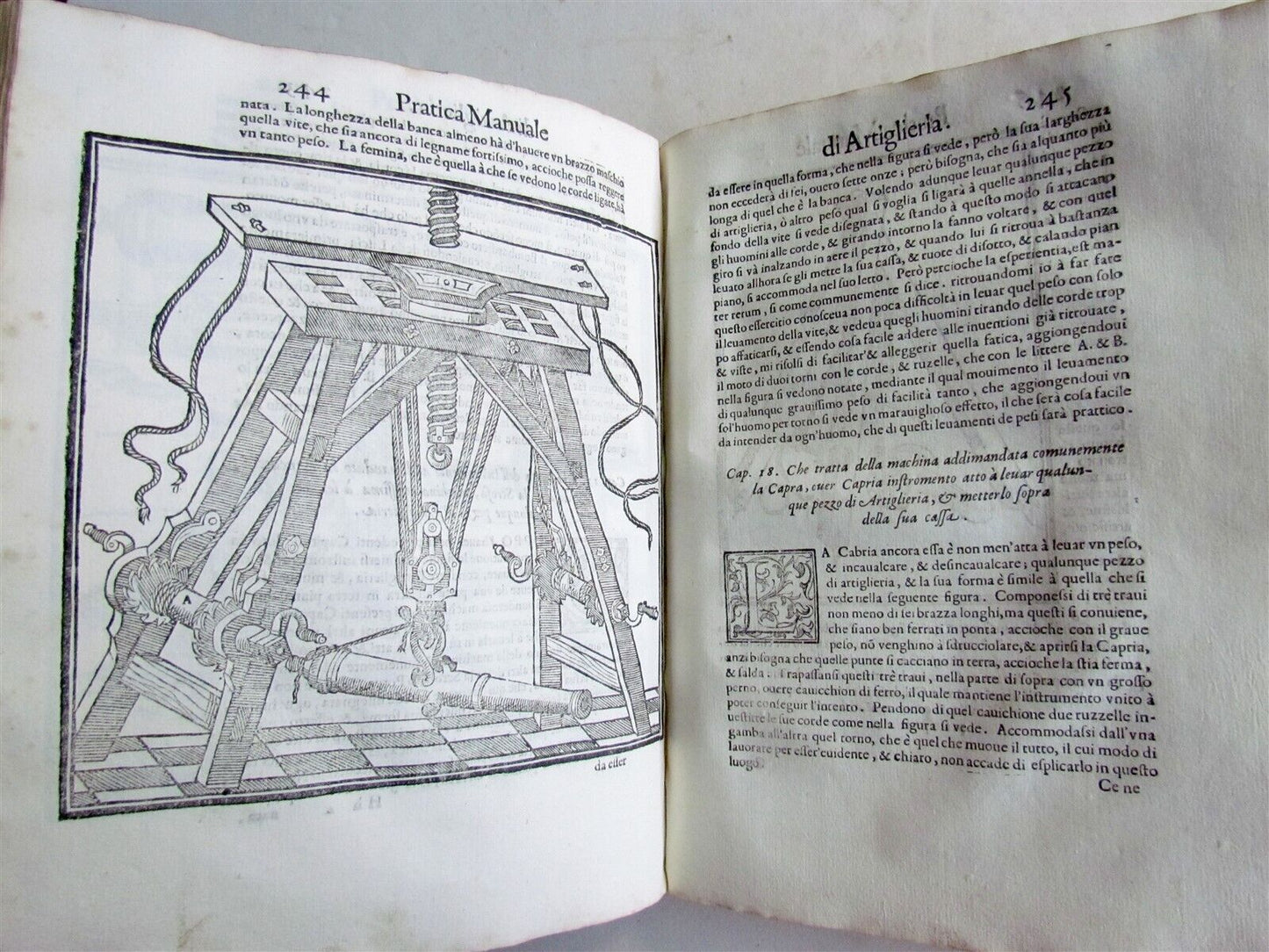 1606 ARTILLERY PRACTICE ILLUSTRATED antique PRATTICA MANUALE DELL' ARTIGLIERIA