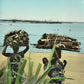 AFRICAN WOMEN VINTAGE HAND PAINTED REAL PHOTO POSTCARD RPPC