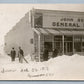 RANSOM KS 1912 SNOW STORM ANTIQUE REAL PHOTO POSTCARD RPPC JOHN SCHERZING STORE