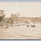 CANADA LAKE BOATING VIEW ANTIQUE REAL PHOTO POSTCARD RPPC