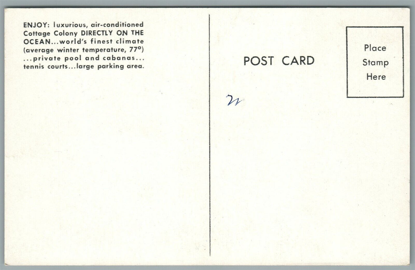 KEY WEST FL KEY WESTER COTTAGE COLONY VINTAGE POSTCARD