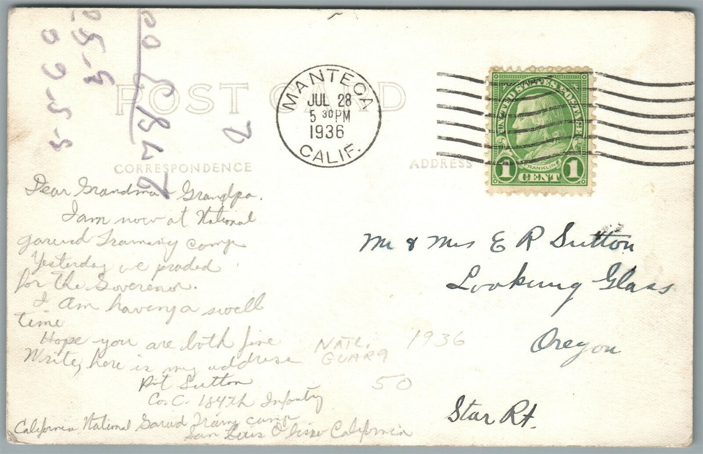 1936 US ARMY TRUCKS VINTAGE REAL PHOTO POSTCARD RPPC