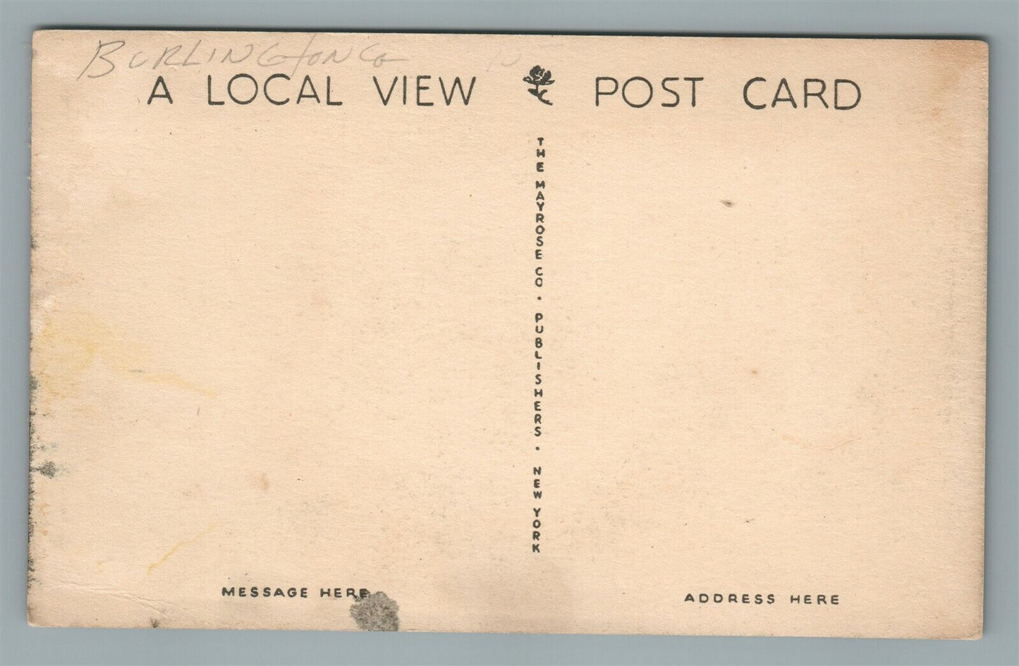 GREEN BANK NJ ANTIQUE POSTCARD