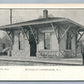 LONGMEADOW RI RAILROAD STATION ANTIQUE POSTCARD RAILWAY TRAIN DEPOT