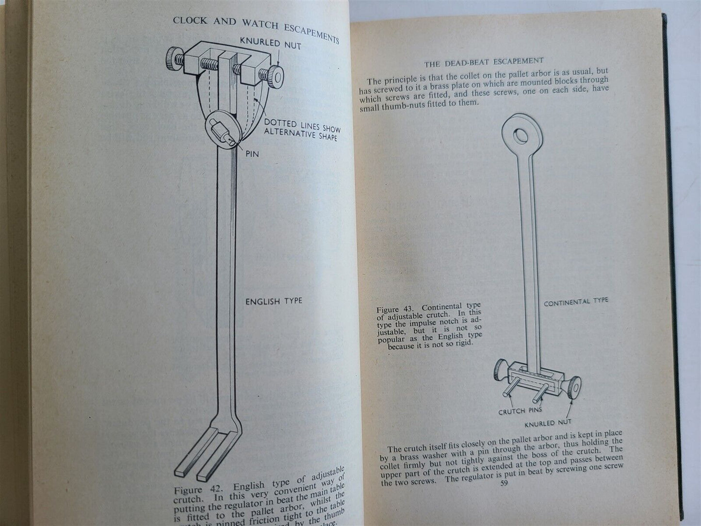 1950s CLOCK & WATCH ESCAPEMENTS by W.J. GAZELEY illustrated vintage