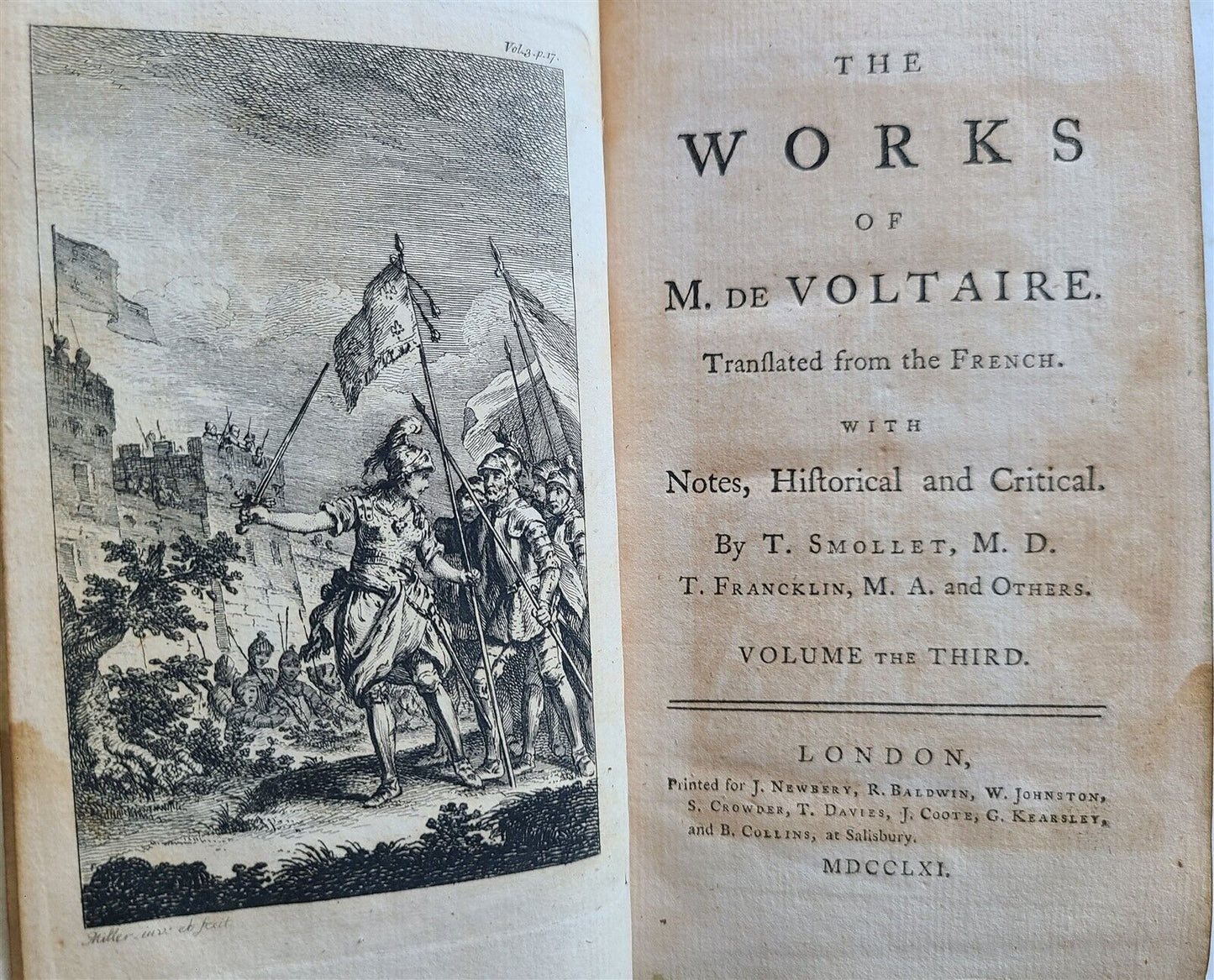 1761 - 1769 VOLTAIRE WORKS antique 31 VOLUMES in ENGLISH