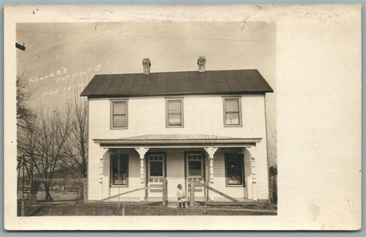 PATRIOT OH KELLER'S ANTIQUE REAL PHOTO POSTCARD RPPC