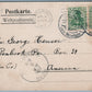 GRUSS AUS BAD UILBEL GERMANY UNDIVIDED 1907 ANTIQUE POSTCARD w/ STAMPS