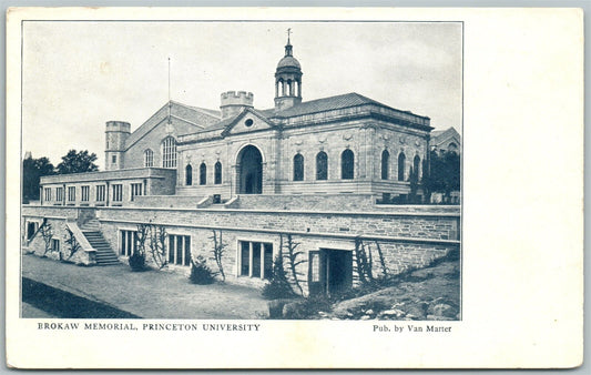 PRINCETON UNIVERSITY NJ BROKAW MEMORIAL UNDIVIDED ANTIQUE POSTCARD