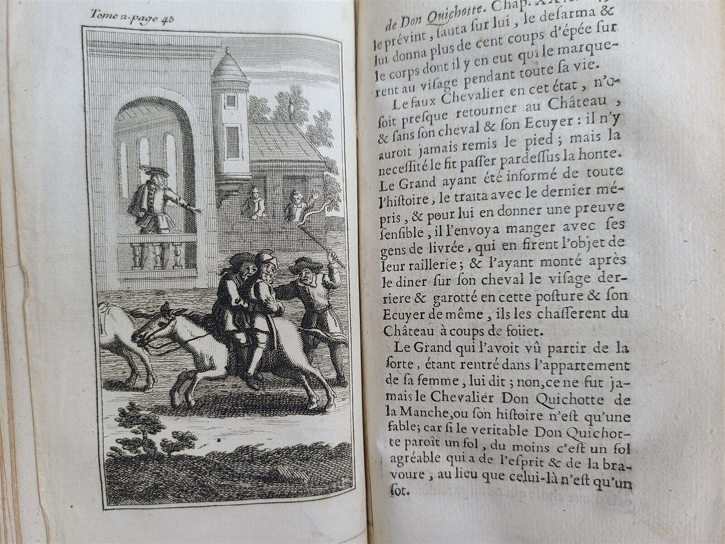 1722-1726 DON QUICHOTTE DE LA MANCHE by CERVANTES 6 VOLUMES antique ILLUSTRATED