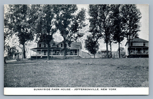 JEFFERSONVILLE NY SUNNYSIDE FARM HOUSE ANTIQUE POSTCARD