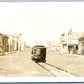 UTICA SD MAIN STREET ANTIQUE REAL PHOTO POSTCARD RPPC TROLLEY