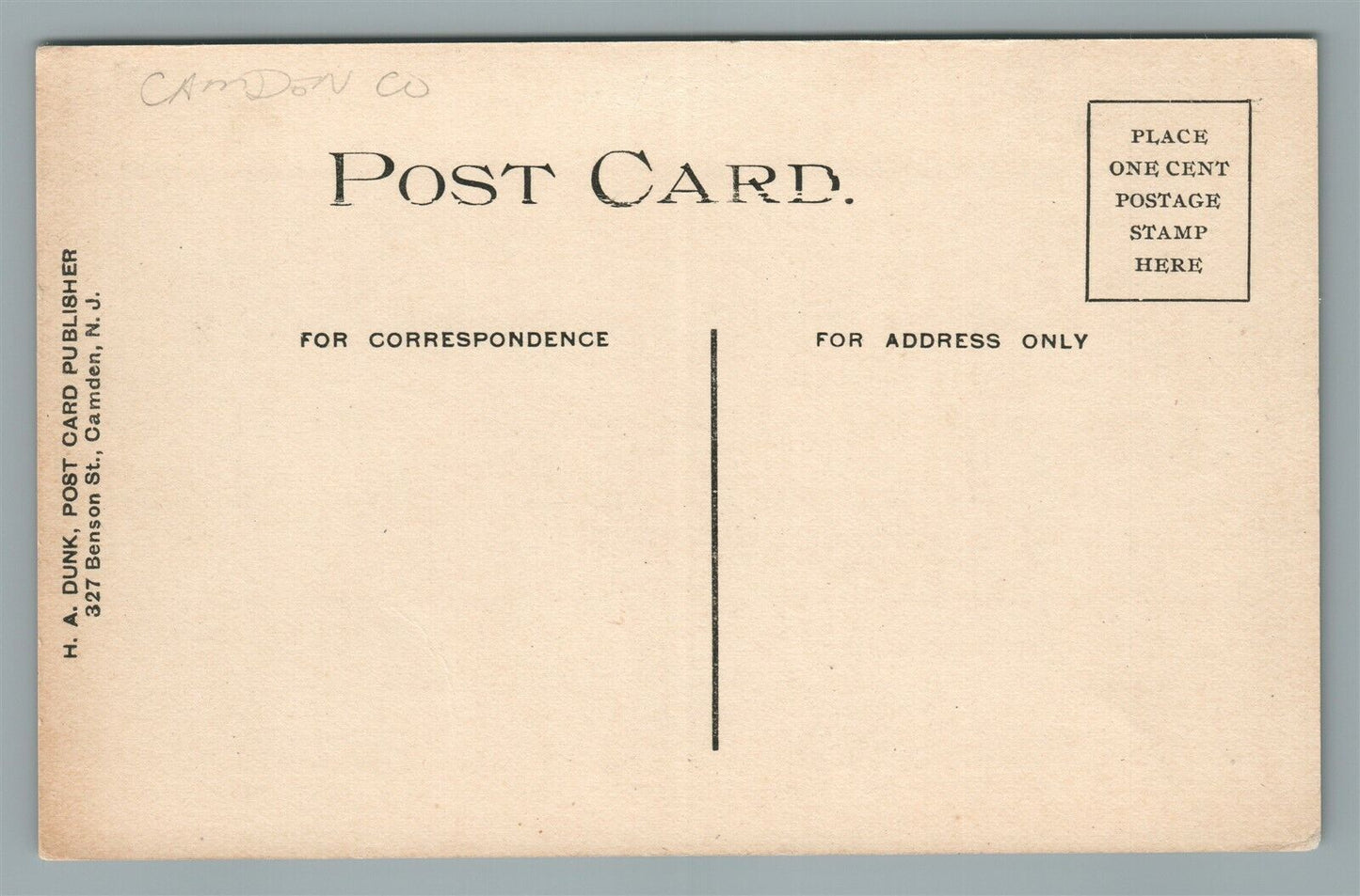 COLLINGSWOOD NJ GROVE & BOAT LANDING KNIGHTS PARK ANTIQUE POSTCARD