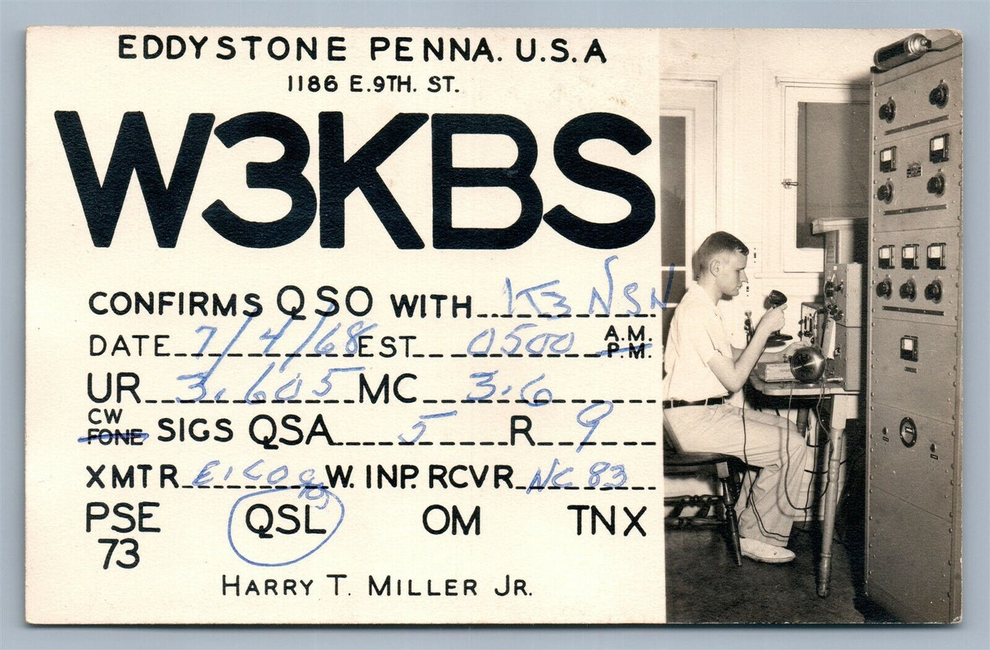 EDDYSTONE PA VINTAGE RADIO CARD REAL PHOTO RPPC