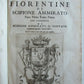 1641-1647 HISTORY OF FLORENCE 3 FOLIO VOLUMES by Ammirato antique VELLUM BOUND