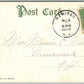 SOMERVILLE NJ MAIN STREET 1909 ANTIQUE POSTCARD CORK STAMP