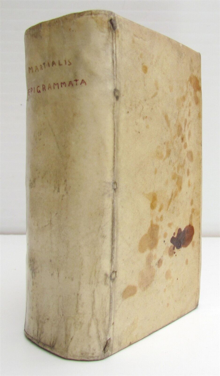 1618 MARTIALIS EPIGRAMMATION ROMAN LIFE VELLUM BOUND ANTIQUE