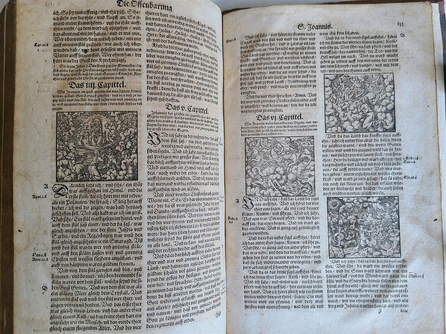 1597 BIBLE ILLUSTRATED by JM Bocksberger & Jost Amman FOLIO antique GERMAN