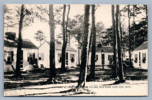 BASS RIVER CAPE COD MA YARMOUTH SEASIDE VILLAGE COTTAGES VINTAGE POSTCARD