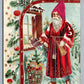 SANTA CLAUS w/ GIFTS CHRISTMAS EMBOSSED 1907 ANTIQUE POSTCARD