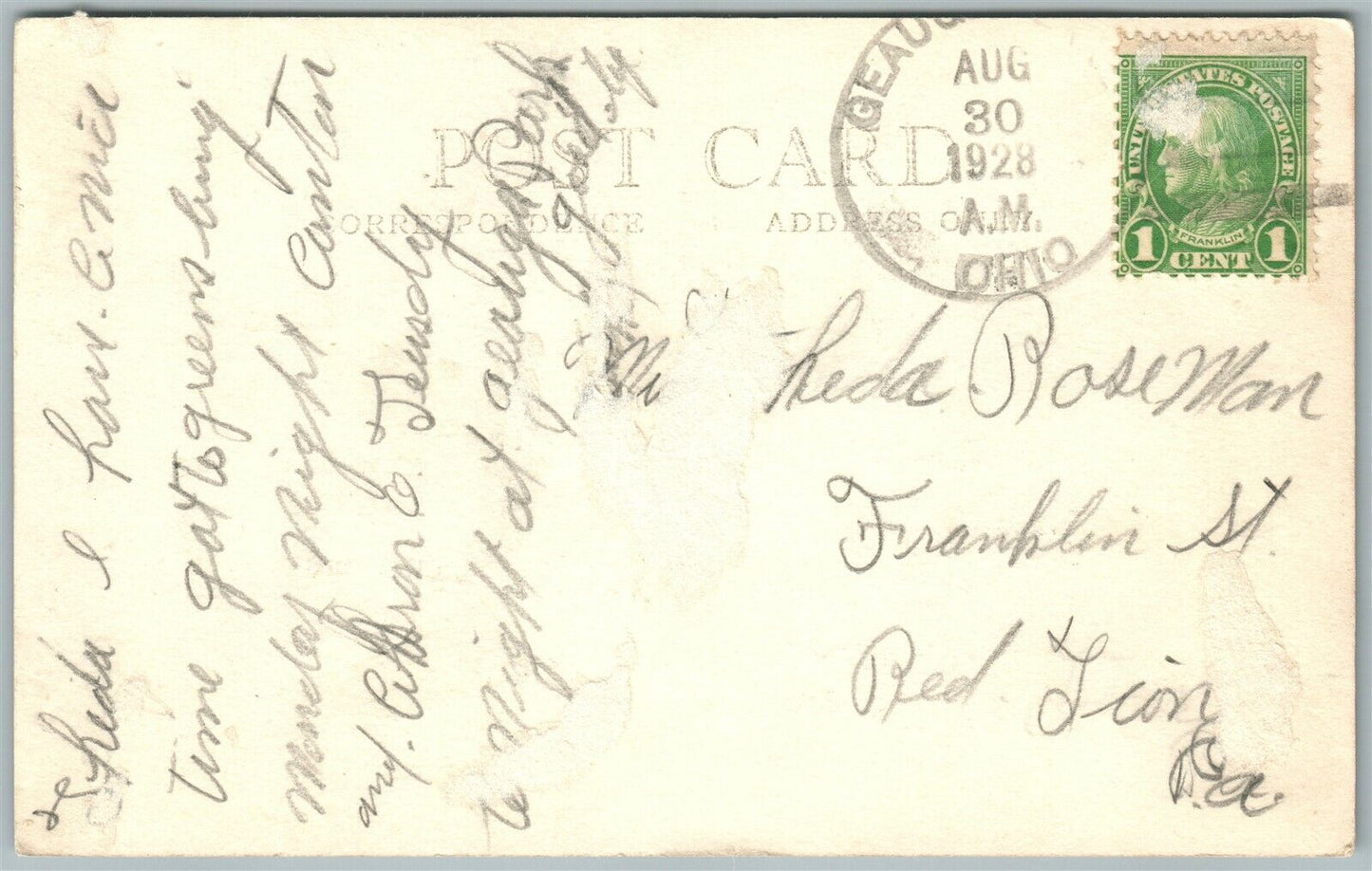 STOYSTOWN PA US 30 1928 ANTIQUE REAL PHOTO POSTCARD RPPC