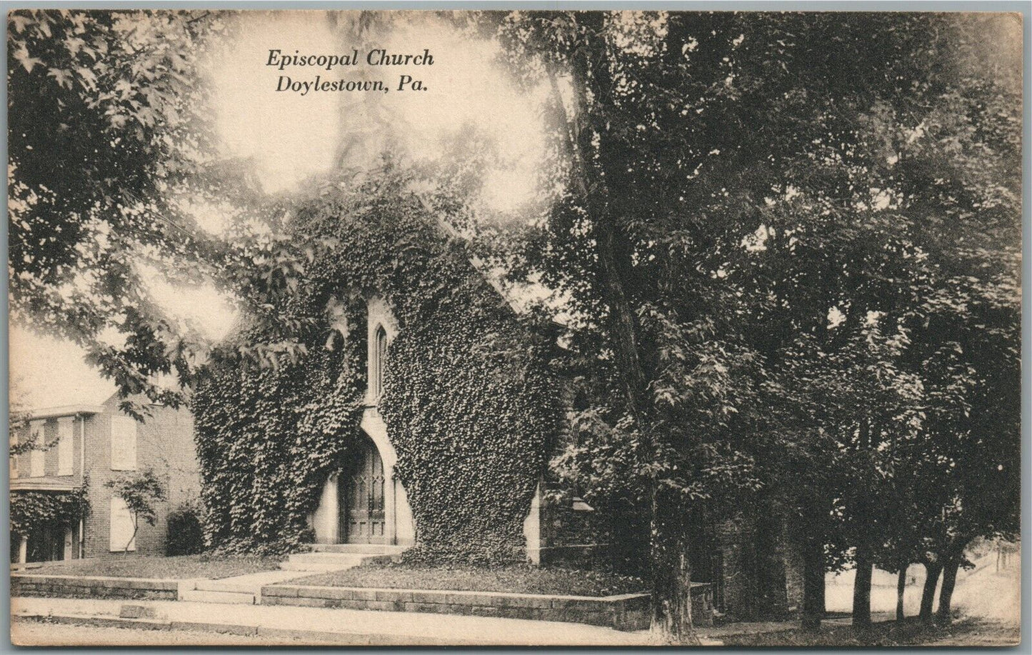 NEW HOPE PA EPISCOPAL CHURCH ANTIQUE POSTCARD