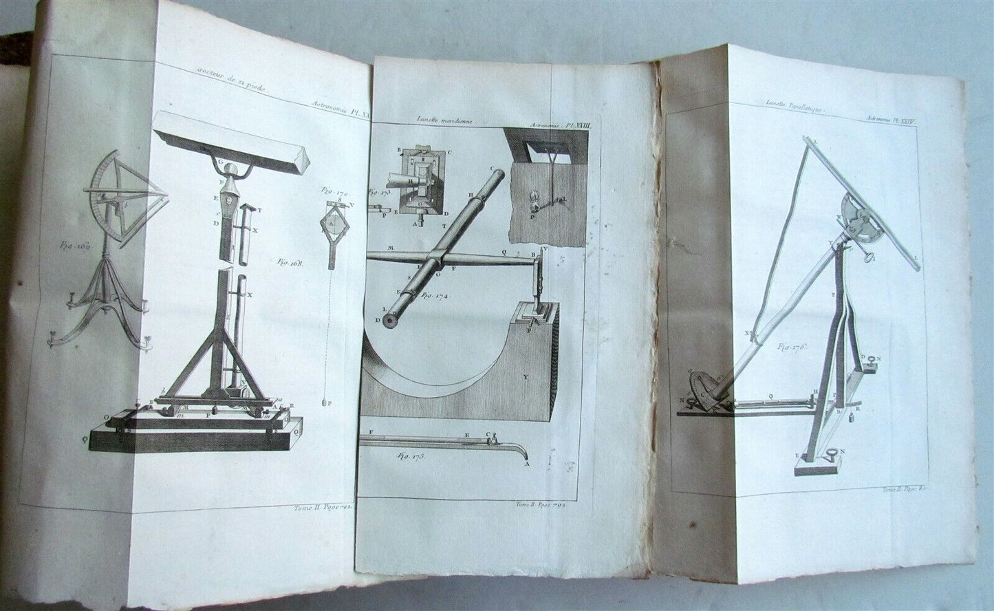 1771 ASTRONOMY 3 volumes FULLY ILLUSTRATED by J.J. de La Lande in FRENCH ANTIQUE