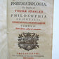 1722 4 VOLS PHYSICA PNEUMATOLOGIA PHILOSOPHIA ORIENTALIS ILLUSTRATED antique