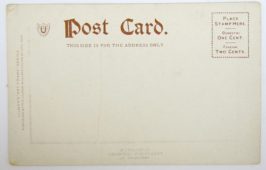 ANTIQUE UNDIVIDED POSTCARD GYMNASIUM PERKIOMEN SEMINARY PENNSBURG PA
