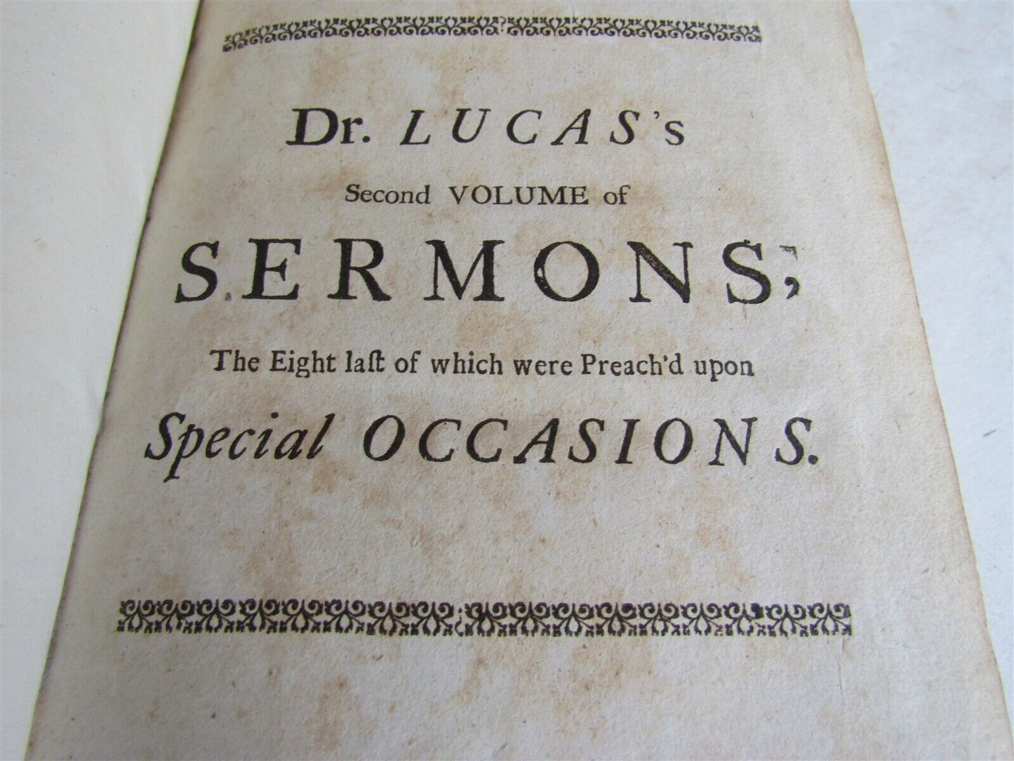 1716 SIXTEEN SERMONS by Rev. Dr. Richard Lucas in ENGLISH