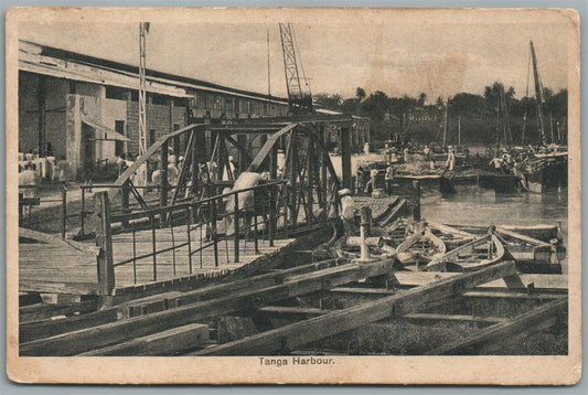 TANZANIA PORT OF TANGA ANTIQUE POSTCARD