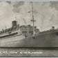 IJMUIDEN MS ORANJE STEAMSHIP VINTAGE REAL PHOTO POSTCARD RPPC