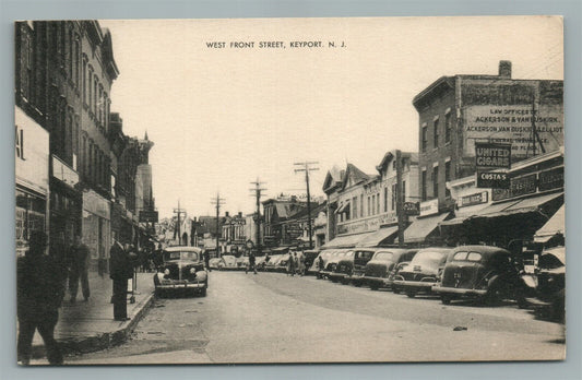 KEYPORT NJ WEST FRONT STREET ANTIQUE POSTCARD