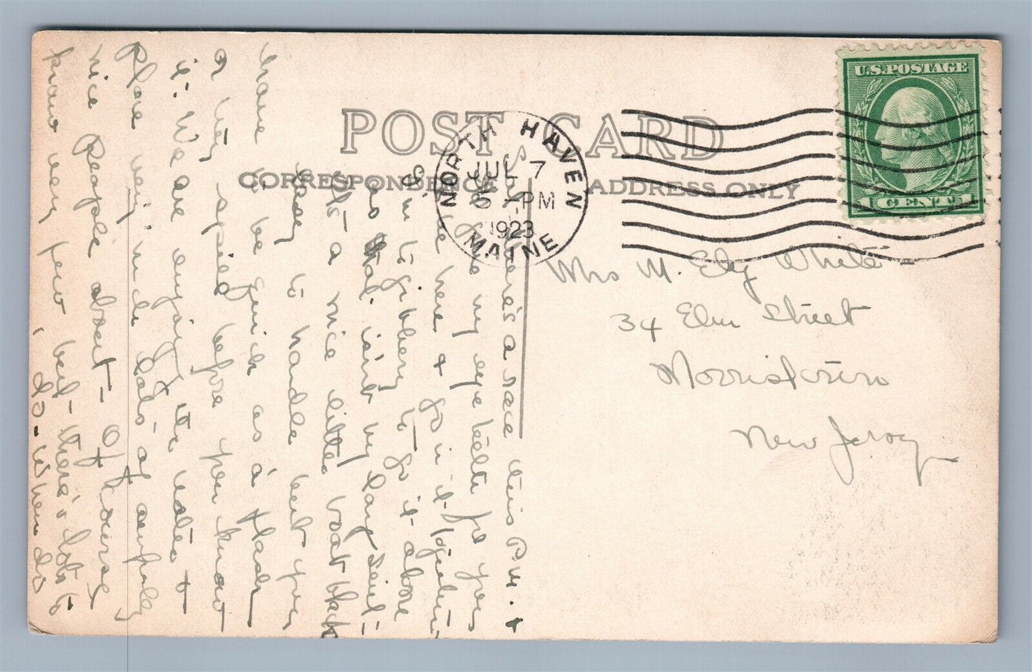 NORTH HAVEN ME BOAT LANDING VINTAGE REAL PHOTO POSTCARD RPPC