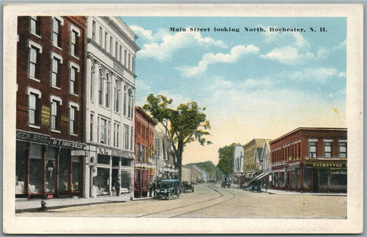 ROCHESTER NH MAIN STREET ANTIQUE POSTCARD