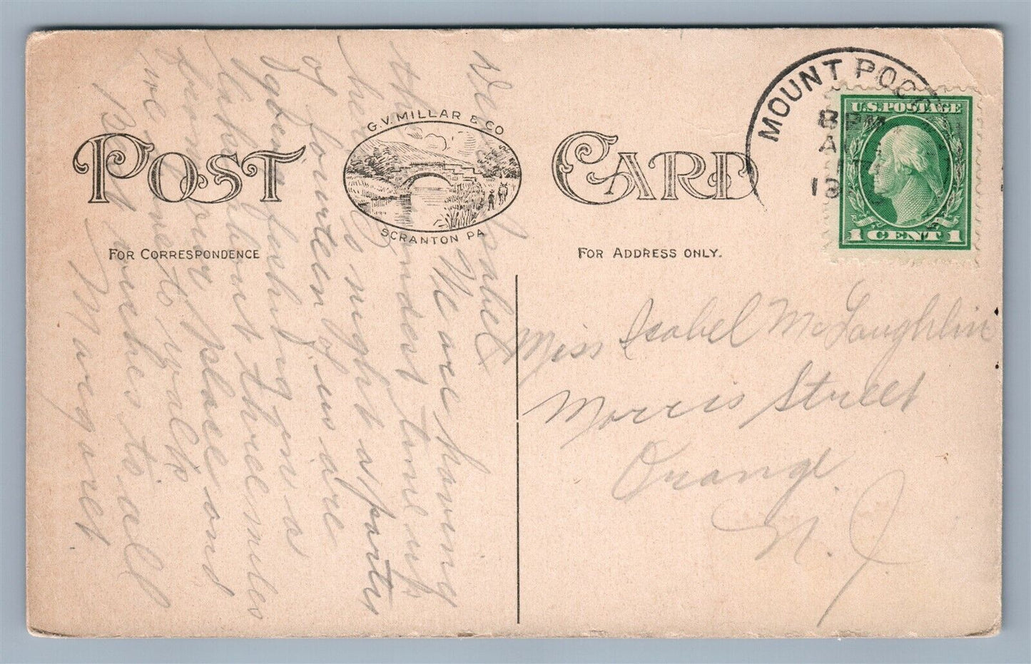 MT.POCONO PA HAWTHORN INN ANTIQUE POSTCARD