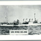 MILITARY SHIP USS KING DD-242 VINTAGE REAL PHOTO POSTCARD RPPC